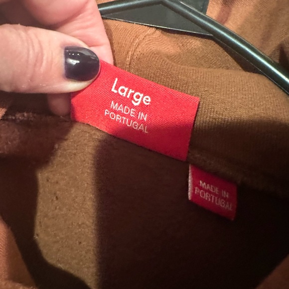 Supreme Men’s Brown Hoodie with tan and purple logos. Size L. - Picture 5 of 5